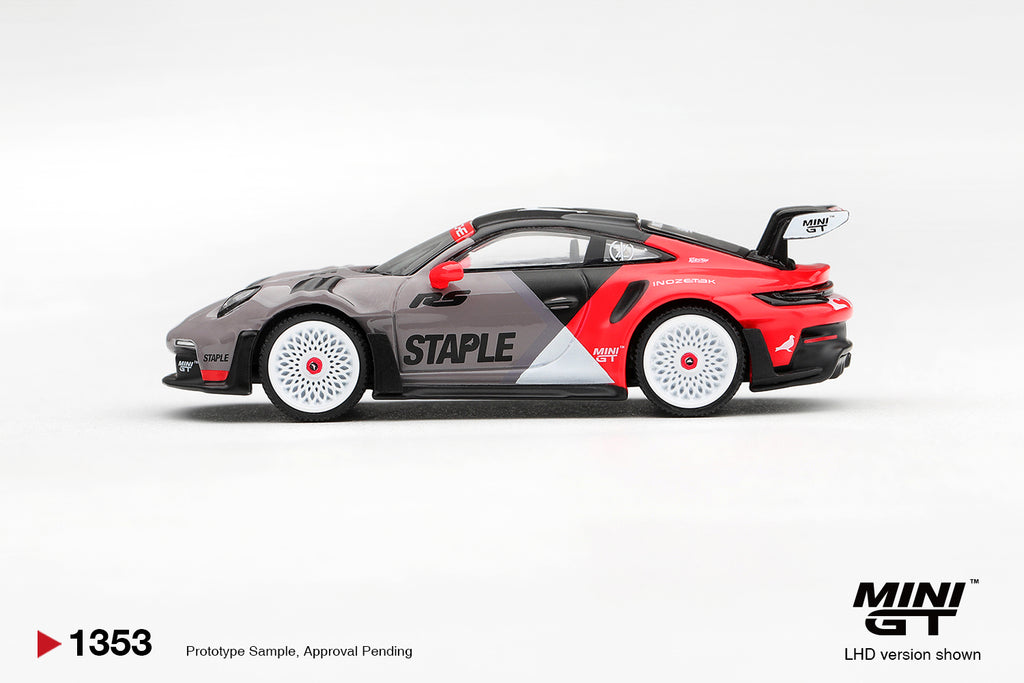 (Pre-Order – ETA June 2027) Porsche 911 GT3 RS STAPLE x INOZETEK 1:64 Scale Diecast Car (MINI GT)