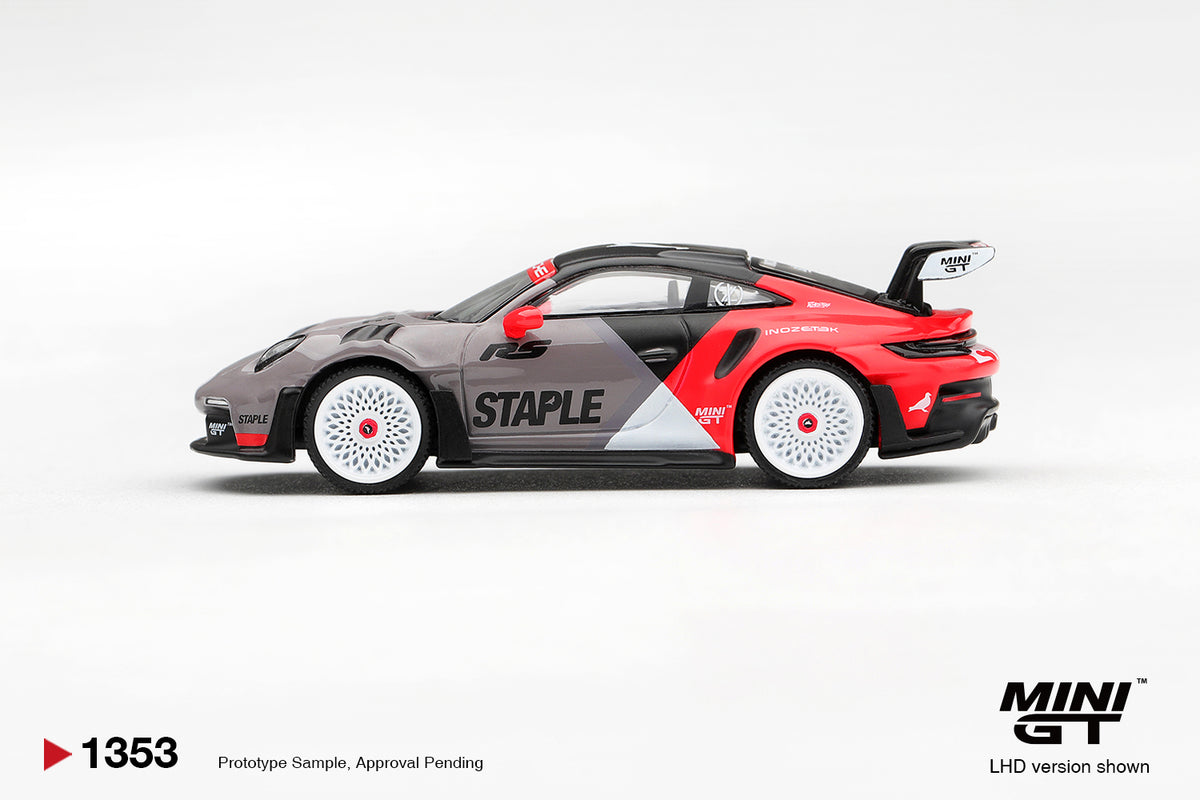 (Pre-Order – ETA June 2027) Porsche 911 GT3 RS STAPLE x INOZETEK 1:64 Scale Diecast Car (MINI GT)