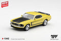(PRE ORDER) Ford Mustang Boss 302 1969 Bright Yellow – NEW TOOLING (1:64 Scale Diecast)