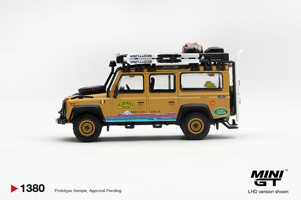 (Pre-Order – ETA April 2027) Land Rover Defender 110 1998 Camel Trophy Tierra del Fuego CT.24 Italy 1:64 Scale Diecast Car (MINI GT)