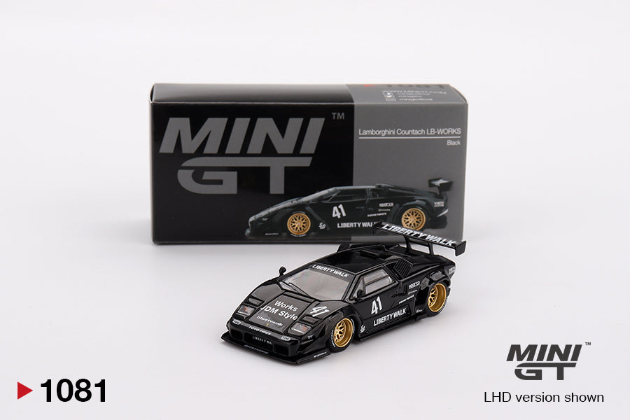 Mini GT #MGT01081 1/64 Lamborghini Countach LB-WORKS Black