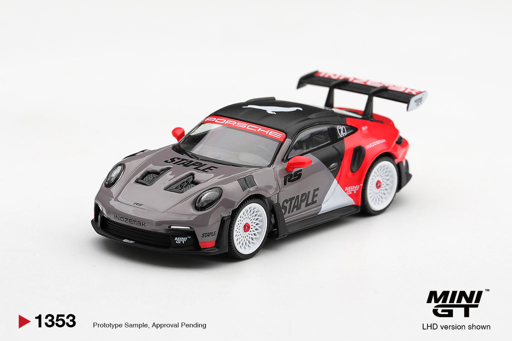 (Pre-Order – ETA June 2027) Porsche 911 GT3 RS STAPLE x INOZETEK 1:64 Scale Diecast Car (MINI GT)
