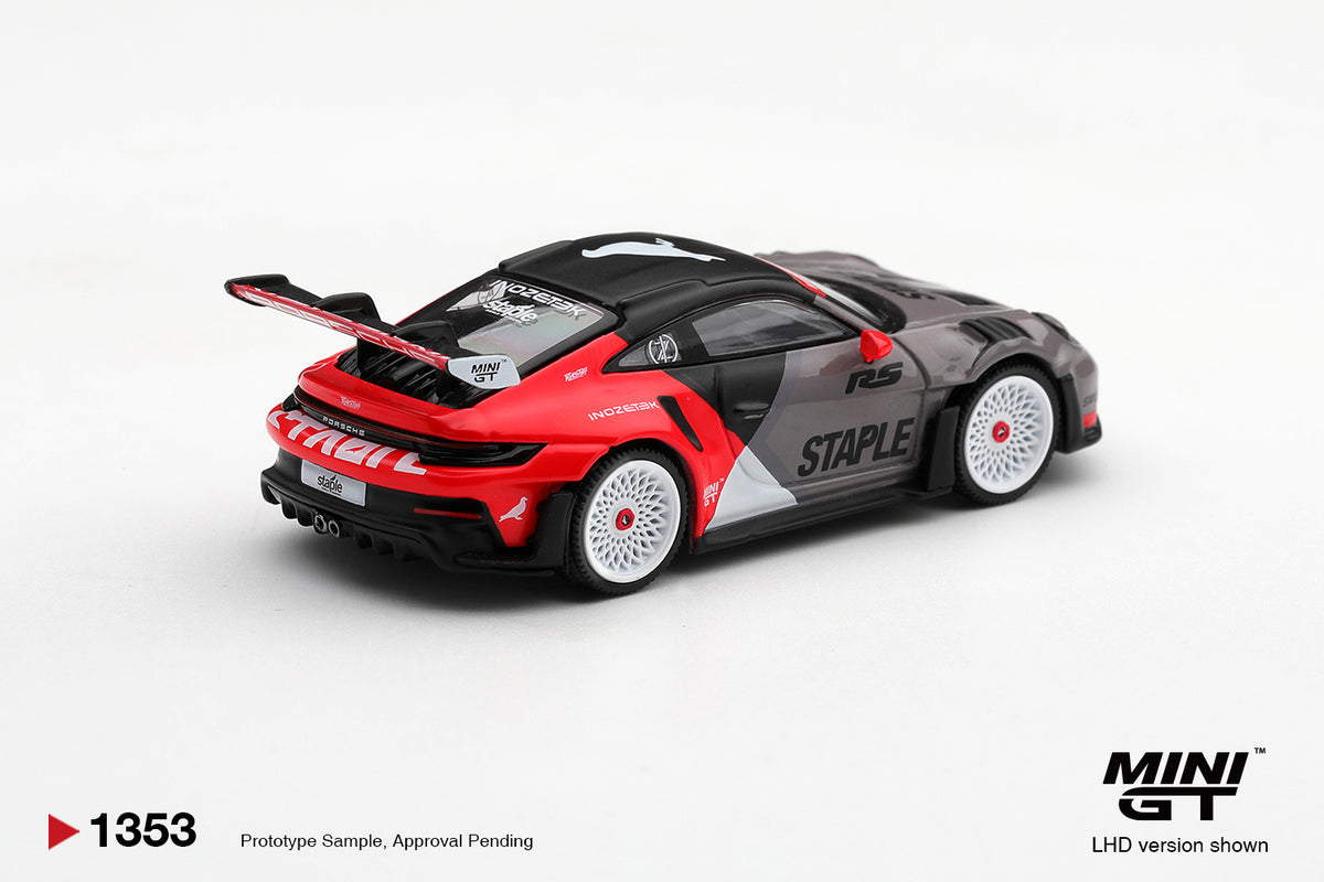 (Pre-Order – ETA June 2027) Porsche 911 GT3 RS STAPLE x INOZETEK 1:64 Scale Diecast Car (MINI GT)
