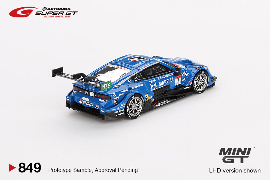 Nissan Z GT500 #1 "MARELLI IMPUL Z" TEAM IMPUL 2023 SUPER GT SERIES Blister Packaging (1:64 Scale Diecast)