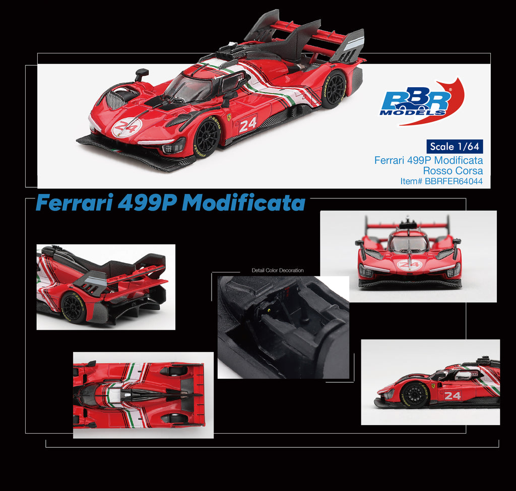 (PRE ORDER) Ferrari 499P Modificata Rosso Corsa 1:64