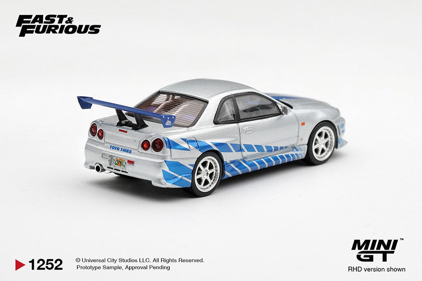 (Pre-Order – ETA February 2027) Nissan Skyline GT-R C-West "2 Fast 2 Furious" Brian O'Conner 1:64 Scale Diecast Car (MINI GT)