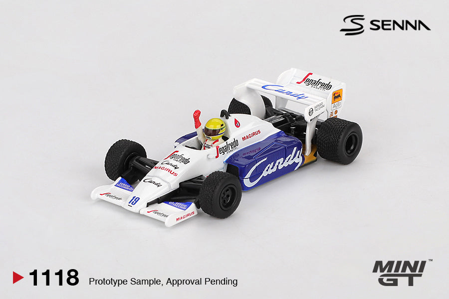Toleman TG184 #19 Ayrton Senna 1984 Monaco Grand Prix 2nd Place / Blister packaging (1:64 Scale Diecast)