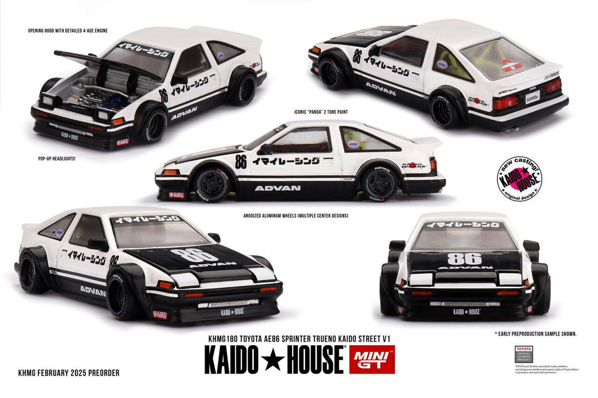 Toyota AE86 Sprinter Trueno Kaido Street V1 (1:64 Scale Diecast)