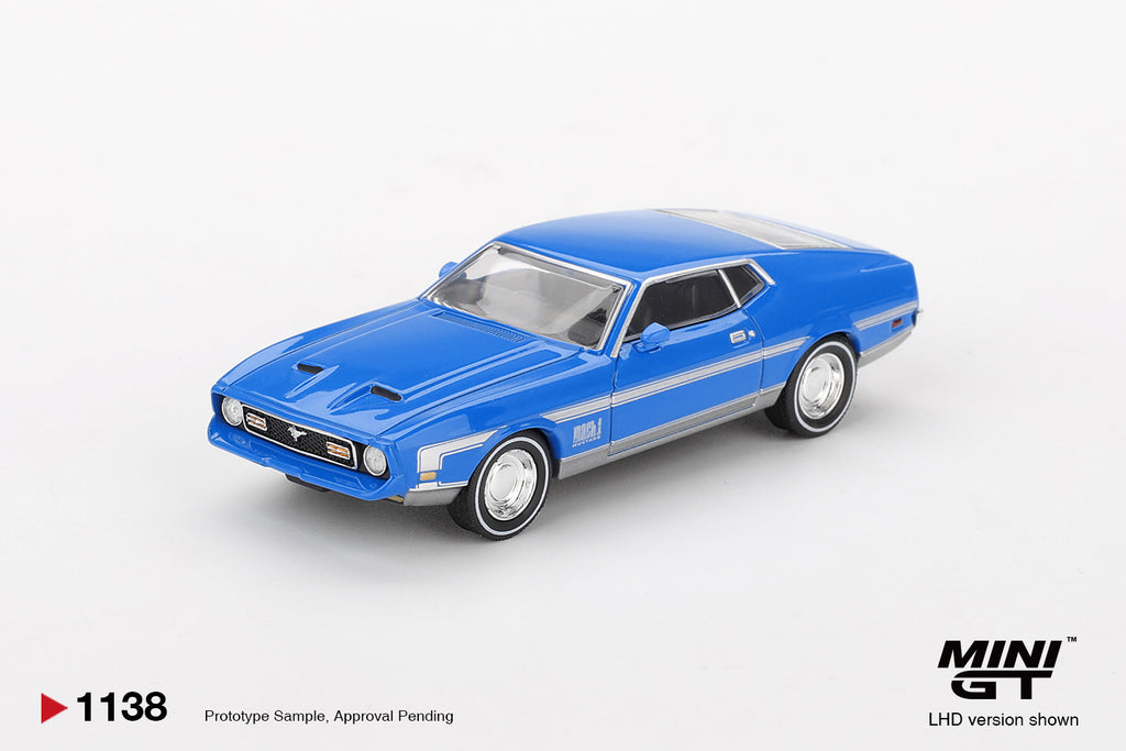 Ford Mustang Mach 1 Grabber Blue (1:64 Scale Diecast)