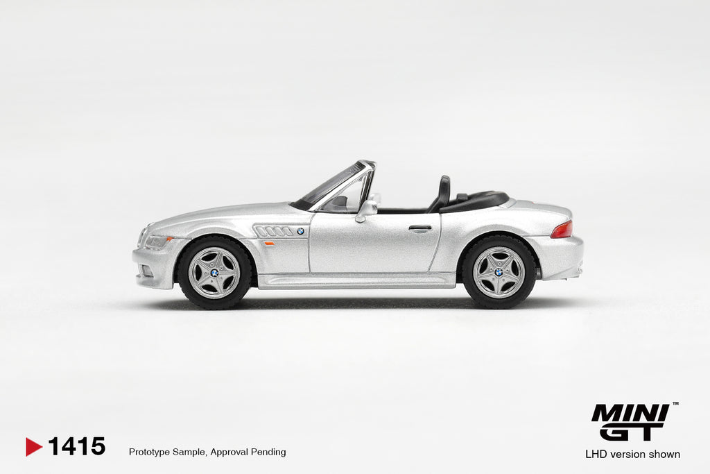 (Pre-Order – ETA May 2027) BMW Z3 Titanium Silver 1:64 Scale Diecast Car (MINI GT)