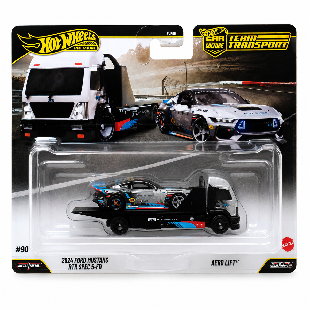Hot Wheels Premium Car Culture Team Transport 2024 Ford Mustang RTR SPEC 5-FD/AERO LIFT 1:64 Scale Diecast