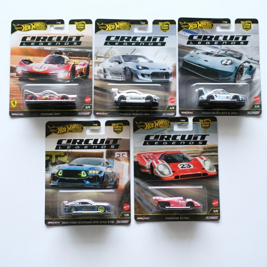 Hot Wheels Circuit Legends Car Culture 2025 (Set of 5) 1:64 Scale Diecast
