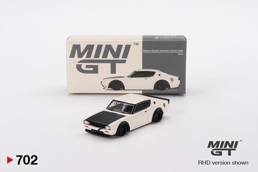 Nissan Skyline "Kenmeri" Liberty Walk - White (1:64 Scale Diecast)