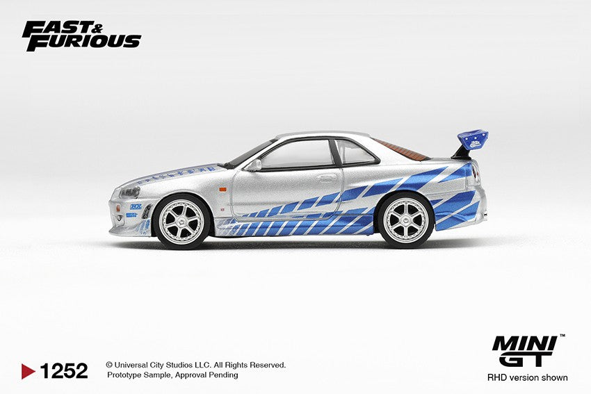 (Pre-Order – ETA February 2027) Nissan Skyline GT-R C-West "2 Fast 2 Furious" Brian O'Conner 1:64 Scale Diecast Car (MINI GT)