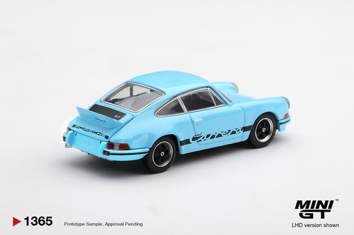 (Pre-Order Porsche 911 Carrera RS 2.7 Gulf Blue with Black Livery 1:64 Scale Diecast