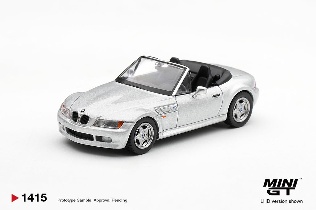 (Pre-Order – ETA May 2027) BMW Z3 Titanium Silver 1:64 Scale Diecast Car (MINI GT)