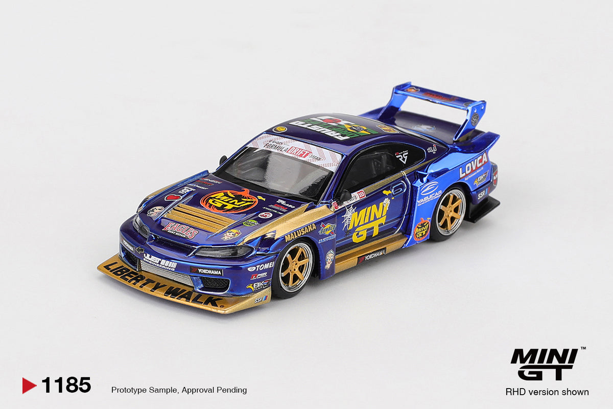 Nissan LB-Super Silhouette S15 SILVIA #555 Team MINI GT Liberty Walk 2025 Formula Drift Halloween Special (1:64 Scale Diecast)
