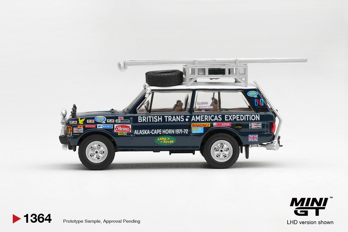 (Pre-Order Range Rover 1971 British Trans-Americas Expedition (VXC-765K) 1:64 Scale Diecast